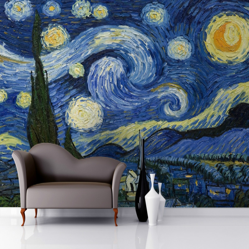 Yıldızlı Gece Temalı Oturma Odası